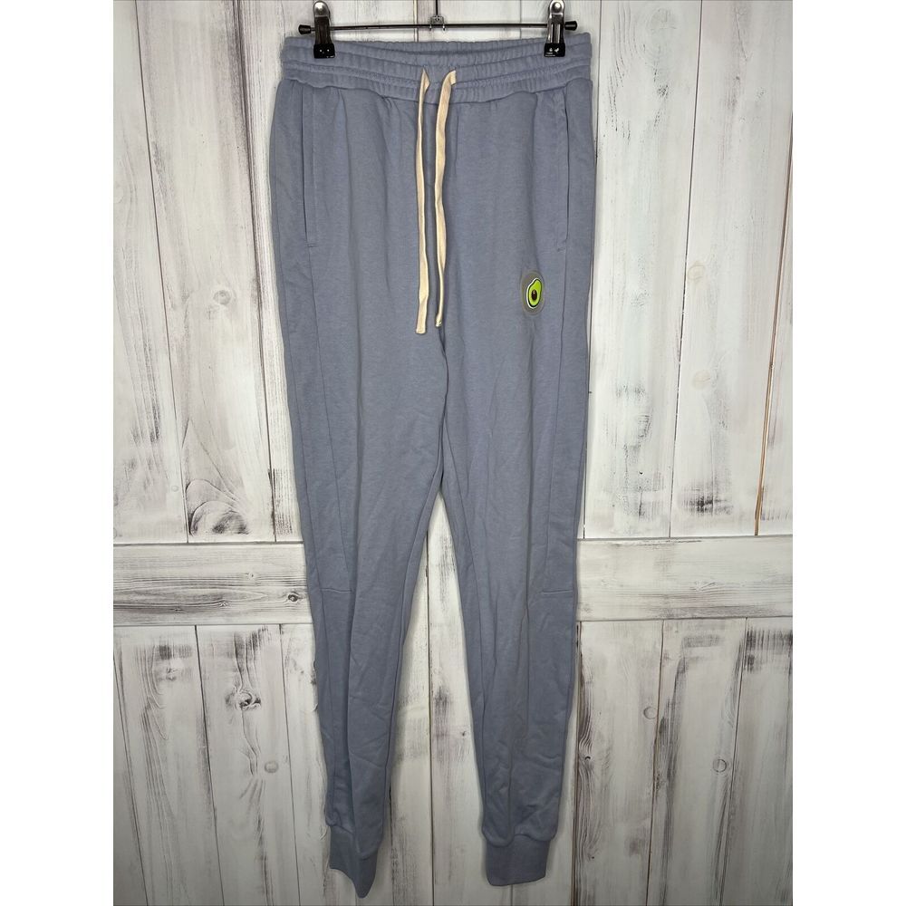 MENS EUBI LIGHT BLUE AVOCADO PATCH‎ PULLON DRAWSTRING JOGGER LOUNGE SWEATPANTS M